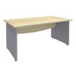 3253310105089-Bureau droit DUAL - L120 - Pieds Alu - plateau imitation Erable-P_400008984_1-0