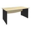 3253310105393-Bureau droit DUAL - L140 - Pieds Anthracite - plateau imitation Erable-P_400009000_1-0