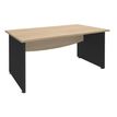 3253310175037-Bureau droit DUAL - L160 - Pieds Anthracite - plateau imitation Chêne clair-P_400009003_1-0