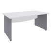 3253310105492-Bureau droit DUAL - L160 - Pieds Alu - plateau blanc-P_400009008_1-0