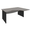 3253310175297-Bureau compact à droite DUAL - L160 cm - Pieds Anthracite - plateau imitation Chêne gris (Pieds de renfort ou caisson bout de bureau obligat-P_400009051_1-0