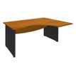 3253310106802-Bureau compact à droite DUAL - L180 cm - Pieds Anthracite - plateau imitation Merisier (Pieds de renfort ou caisson bout de bureau obligat-P_400009084_1-0