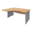 3253310106871-Bureau compact à gauche DUAL - L180 cm - Pieds alu - plateau imitation Hêtre (Pieds de renfort ou caisson bout de bureau obligat-P_400009101_1-0