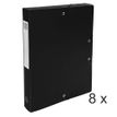 Exacompta Opak - 8 Boîtes de classement - dos 40 mm - noir