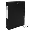 Exacompta Opak - 8 Boîtes de classement - dos 60 mm - noir