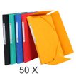 Exacompta Scotten - 50 Chemises à 3 rabats - A4 - couleurs assorties