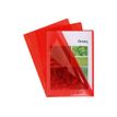 Exacompta - 10 Pochettes coin lisses - A4 - 13/100 - rouge translucide