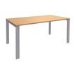0404000121015-Bureau simple IRIS - L180 cm - Pieds aluminium - plateau imitation Hêtre-P_400012101_1-0