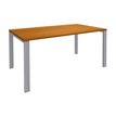 Bureau simple IRIS - L180 cm - Plan de départ - Pieds aluminium - plateau imitation Merisier