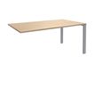 Bureau simple IRIS - L160 cm - Plan suivant - Pieds aluminium - plateau imitation Chêne clair