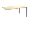 0404000121435-Bureau simple IRIS - L160 cm - Plan suivant - Pieds aluminium - plateau imitation Erable-P_400012143_1-0