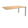 Bureau simple IRIS - L180 cm - Plan suivant - Pieds aluminium - plateau imitation Hêtre