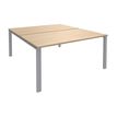 0404000121817-Bureau Bench IRIS - L160 cm - Plan de départ - Pieds aluminium - plateau imitation Chêne-P_400012181_1-0