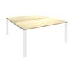 0404000121909-Bureau Bench IRIS - L160 cm - Plan de départ - Pieds blanc - plateau imitation Erable-P_400012190_1-0