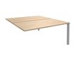 Bureau Bench IRIS - L160 cm - Plan suivant - Pieds aluminium - plateau imitation Chêne clair
