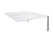 Bureau Bench IRIS - L180 cm - Plan suivant - Pieds aluminium - plateau Blanc perle
