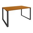0404000122821-Bureau droit LOFTER - L140 cm - Plateau imitation Merisier - pied Carbone-P_400012282_1-0