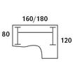 0404000123132-Bureau compact LOFTER - L160 cm - Retour à droite - Plateau imitation chêne clair - pied Blanc - (pied de renfort obligat-P_400012313_2-2