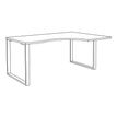 0404000123132-Bureau compact LOFTER - L160 cm - Retour à droite - Plateau imitation chêne clair - pied Blanc - (pied de renfort obligat-P_400012313_4-1