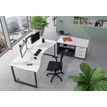 0404000123903-Bureau vague symétrique LOFTER - L180 cm - Plateau imitation Hêtre - pied Carbone-P_400012390_4-1