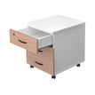 Caisson mobile MT1 elegance - H54 x L42 x P50 cm - 3 tiroirs - hêtre