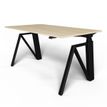 3760350280640-Bureau THEODORE  L120 - pieds noir - plateau imitation chêne--0