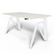 3760350280541-Bureau THEODORE  L160 - pieds blanc - plateau Blanc laqué--0