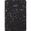 3664447156118-Agenda Céleste - 1 semaine sur 2 pages - 10 x 15 cm - noir/or - Oberthur--0