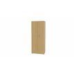 3617350001792-Armoire haute MOKA - 2 portes - L80 x P43,2 x H202,1 cm - imitation chêne clair - poignées gris alumi--0