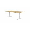 3617350004113-Table de réunion assis/debout AXEL - réglage électrique - L200 x P100 cm - plateau imitation chêne cla--0