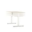 3617350004144-Table de réunion assis/debout AXEL - réglage électrique - L200 x P100 cm - plateau blanc - pieds bla--1
