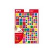 Apli - 6 feuilles gommettes carrées - coloris assortis métallisés