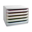9002493430143-Exacompta BigBox Plus Horizon - Module de classement 5 tiroirs - black office - blanc/arle-P_405118142_1-0