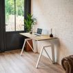 3760350280527-Bureau THEODORE  L120 - pieds blanc - plateau Blanc laqué-P_405119062_2-1