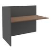 Banque d'accueil Module de départ haut OLA - L122,5 x H112 x P82,5 cm - structure carbone, plateau noyer