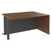 Banque d'accueil Module d'extrémité PMR OLA - L140 x H72,5 x P115 cm - structure carbone, plateau noyer