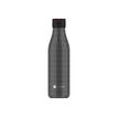 3614300081378-Les Artistes Paris - Gourde Bouteille isotherme 500 ml - noir texture métal - acier inoxy-P_405133666_1-0