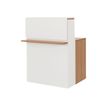 Banque d'accueil droite ZOOM - L80 cm - chêne structuré