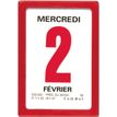 Oberthur - Bloc éphéméride classique - 6 x 9 cm - rouge