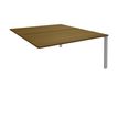 Bureau Bench IRIS - L160 cm - Plan suivant - Pieds aluminium - plateau imitation noyer