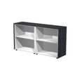 7331920003219-Armoire basse double Flora - L162,8xP43xH81,4 cm - portes mélaminés - 2 étagères - fr