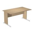7331920000485-Bureau droit Trend - L140 - Pieds bois - plateau imitation chêne-P_405165588_1-0
