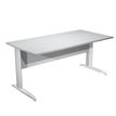 7331920000829-Bureau droit Trend - L160 - Pieds métals - plateau gris-P_405165622_1-0