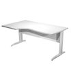 7331920001062-Bureau compact Trend - L160 cm - retour à gauche - Pieds métals - plateau blanc - (pied de renfort obligat-P_405165646_1-0