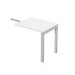 Retour direct pour Bureau Trend pieds métal arche - L80 - plateau blanc