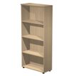 7331920002076-Bibliothèque haute Trend - L80xP35xH180 cm - 3 étagères - imitation chêne-P_405165817_1-0