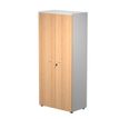 7331920002687-Bibliothèque haute Trend - L80xP44xH180 cm - 2 portes en mélaminé avec serrure - imitat-P_405165878_1-0