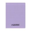 Conquérant Classique - Cahier polypro 17 x 22 cm - 96 pages - grands carreaux (Seyes) - lilas
