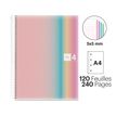 8422593040812-Notebook Aurora, A4, quadrillage 5x5 mm, 120 feuilles de 4 couleurs, Miquelrius, West Bay.--1