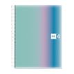 8422593040829-Notebook Aurora, A4, quadrillage 5x5 mm, 120 feuilles de 4 couleurs, Miquelrius, Santorini.--0